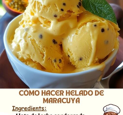 Cómo hacer Helado de Maracuyá Cómo hacer Helado de Maracuyá