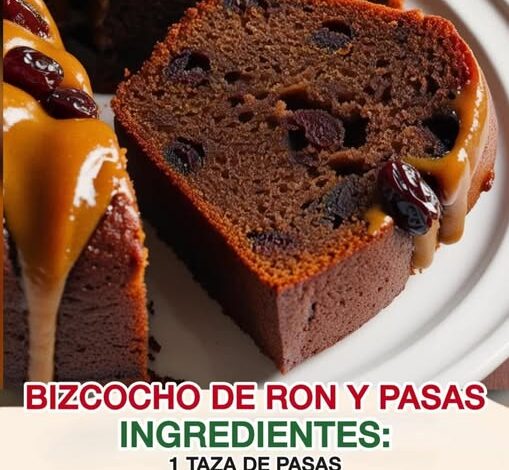 Bizcocho de Ron y Pasas Bizcocho de Ron y Pasas