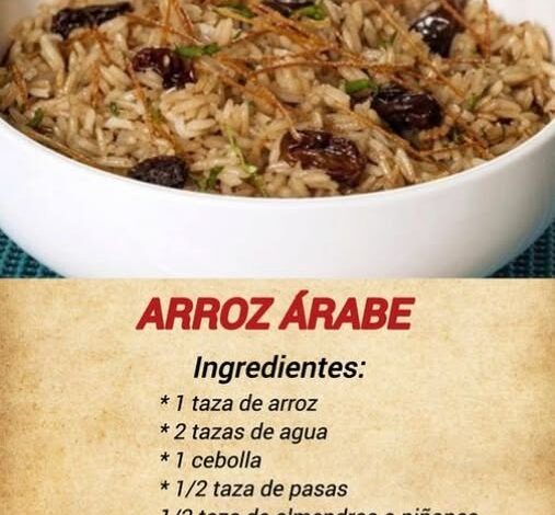 ARROZ ÁRABE (Receta sencilla) ARROZ ÁRABE (Receta sencilla)