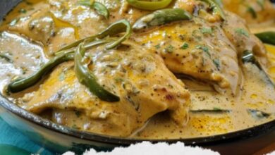 Pollo a la crema de chile poblano