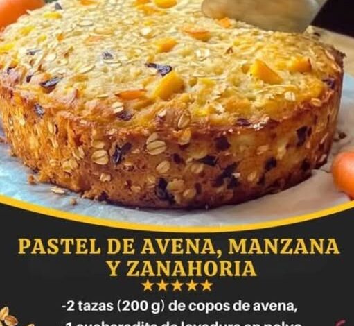 Pastel de Avena, Manzana y Zanahoria Pastel de Avena, Manzana y Zanahoria
