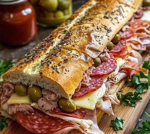 Sándwich Gigante Italiano: Un Festín de Sabores Sándwich Gigante Italiano: Un Festín de Sabores