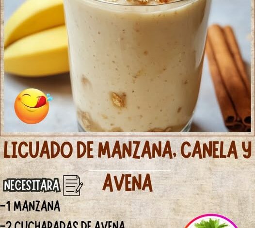 Cómo hacer Licuado de Manzana, Canela y Avena Cómo hacer Licuado de Manzana, Canela y Avena