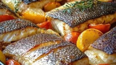 Pescado al Horno con Verduras