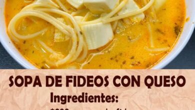 Sopa de Fideos con Queso