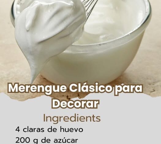 Merengue Clásico: Ligero, Dulce y Versátil Merengue Clásico: Ligero, Dulce y Versátil