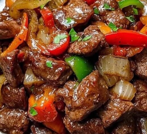 Carne de Res con Pimientos y Cebolla Carne de Res con Pimientos y Cebolla