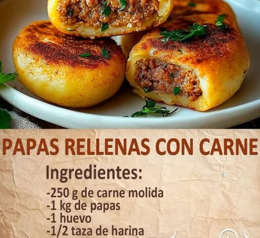 Papas Rellenas con Carne Papas Rellenas con Carne