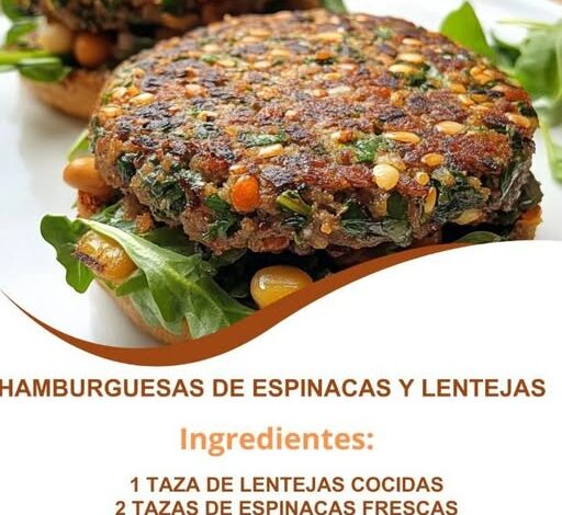 Hamburguesas de Espinacas y Lentejas Hamburguesas de Espinacas y Lentejas