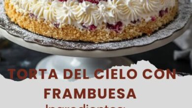 Torta del Cielo con Frambuesas