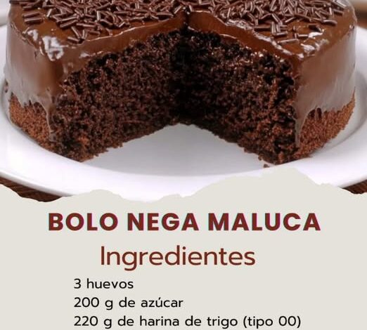Bolo Nega Maluca Bolo Nega Maluca
