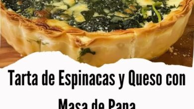 Tarta de Espinacas y Queso con Masa de Papa