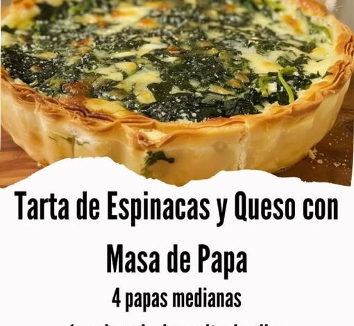 Tarta de Espinacas y Queso con Masa de Papa Tarta de Espinacas y Queso con Masa de Papa