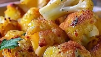 Coliflor de ajo con queso parmesano