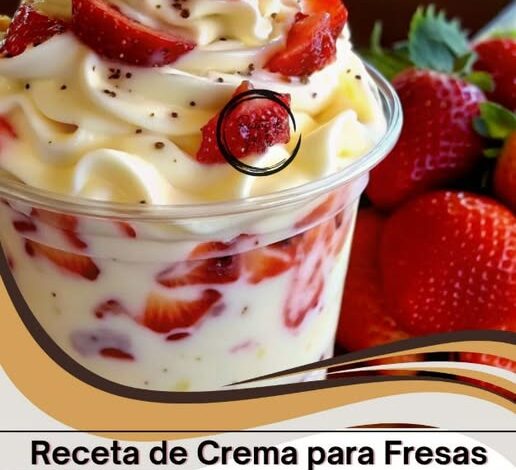 Receta de Crema para Fresas Receta de Crema para Fresas