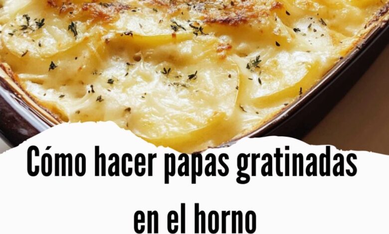 Papas gratinadas en el horno Papas gratinadas en el horno