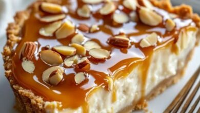 Tarta de Almendra y Caramelo con Base de Galleta