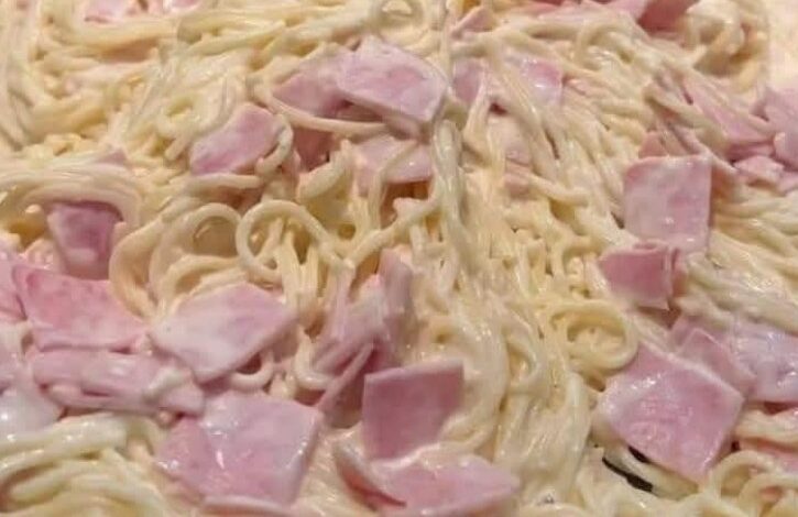RECETA DE ESPAGUETI BLANCO CON JAMÓN RECETA DE ESPAGUETI BLANCO CON JAMÓN