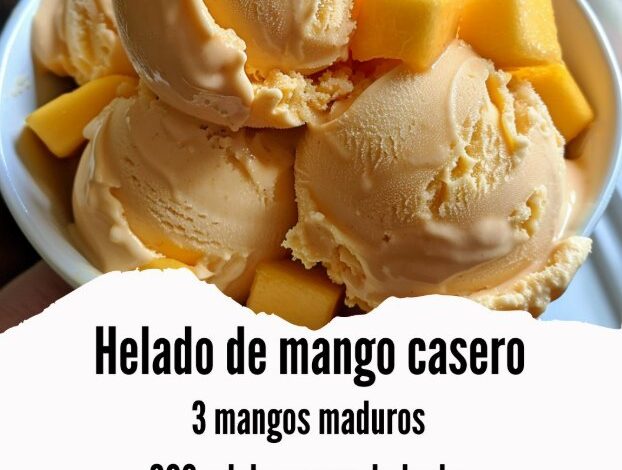 Helado de mango casero Helado de mango casero