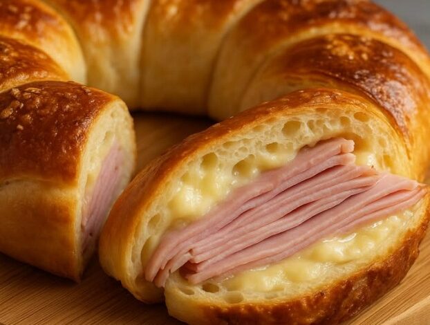 Rosca de Jamón y Queso Rosca de Jamón y Queso