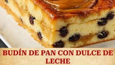 BUDÍN DE PAN CON DULCE DE LECHE