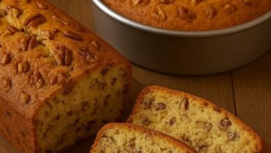 Pastel saludable de avena y nueces
